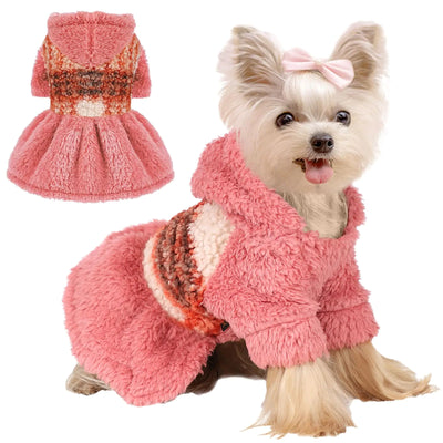 Pink Dog Sweater Dress - X-Small