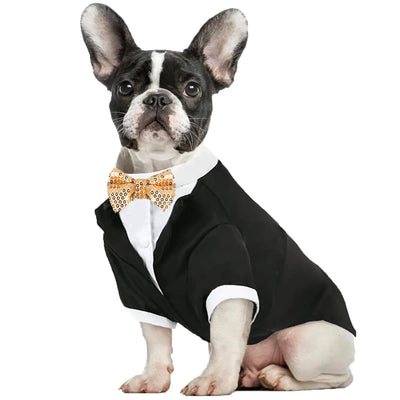 Formal Dog Tuxedo with Bow Tie