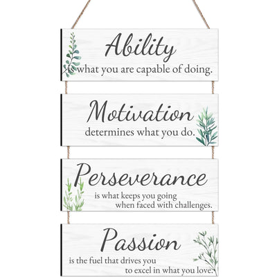 White Office Wall Decor Inspirational Wall Art for Women 4 Pieces Motivational Decorations for Work Home Office Décor